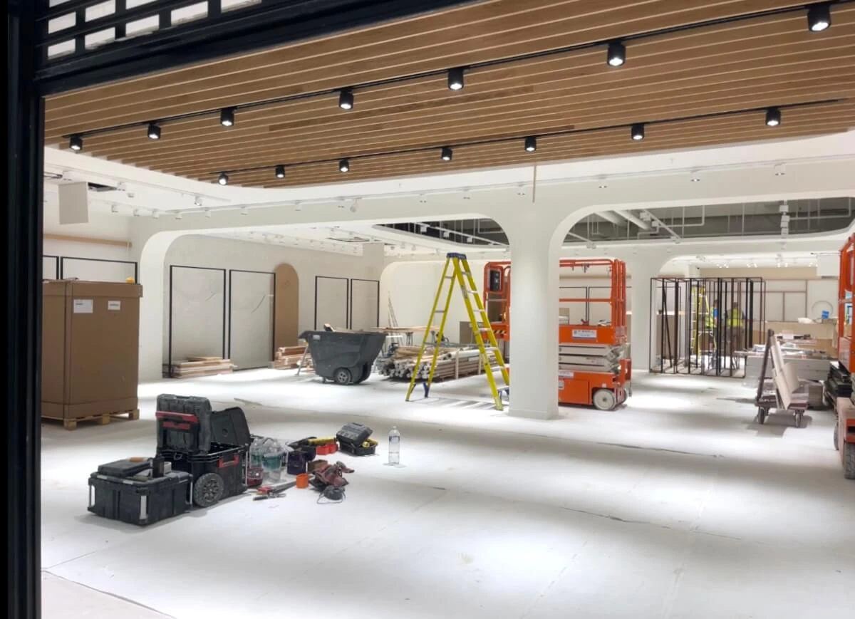 commercial space painted white sunderland foxglove decor