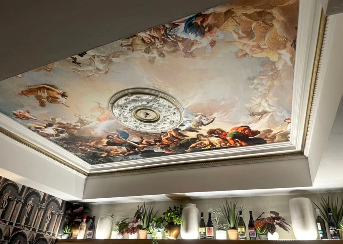 sunderland restaurant ceiling painted foxglove decor